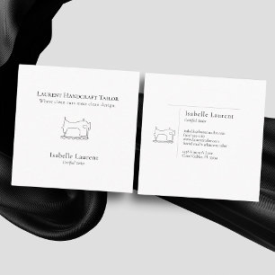 Minimalistische Tailor Seamstress professional Vierkante Visitekaartje
