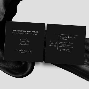 Minimalistische Tailor Seamstress professional Vierkante Visitekaartje