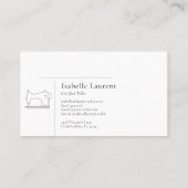 Minimalistische Tailor Seamstress professional Visitekaartje (Achterkant)