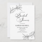 Minimalistische tak verlaat Vrijgezellenfeest Kaart (Voorkant)