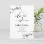 Minimalistische tak verlaat Vrijgezellenfeest Kaart (Staand voorkant)