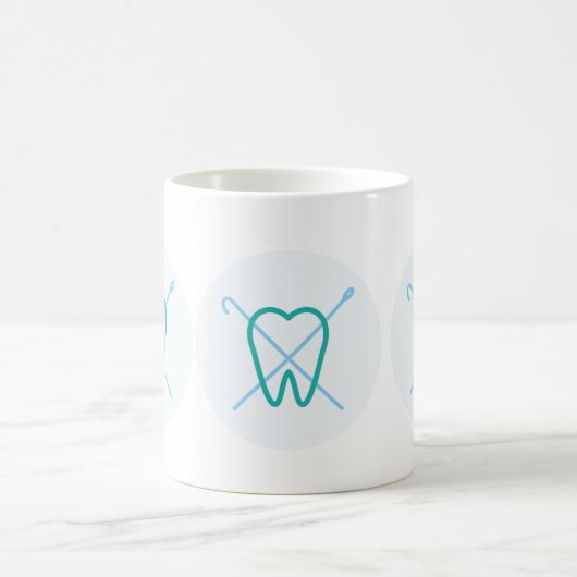 Minimalistische Tandarts Mok – Aangepaste Naam Tan (Center)