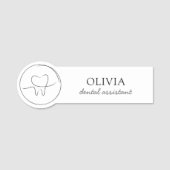Minimalistische Tandartsassistent Naamplaatje (Voorkant)