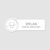 Minimalistische Tandartsassistent Naamplaatje (Voorkant)
