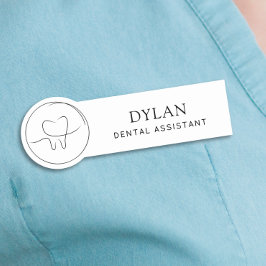 Minimalistische Tandartsassistent Naamplaatje
