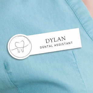 Minimalistische Tandartsassistent Naamplaatje