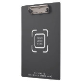 Minimalistische tandartspraktijk Logo Welcome Grey Klembord (Links)