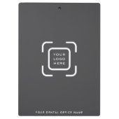 Minimalistische tandartspraktijk Logo Welcome Grey Klembord (Achterkant)
