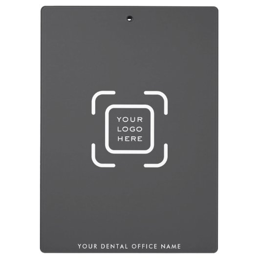 Minimalistische tandartspraktijk Logo Welcome Grey Klembord (Achterkant)