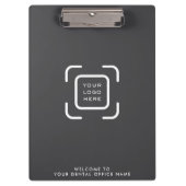 Minimalistische tandartspraktijk Logo Welcome Grey Klembord (Voorkant)