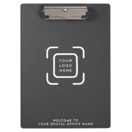 Minimalistische tandartspraktijk Logo Welcome Grey Klembord