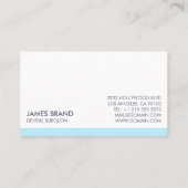 Minimalistische tandheelkundige kliniek visitekaartje (Achterkant)