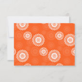 Minimalistische tangerine sinaasappel daisy floral bedankkaart (Achterkant)