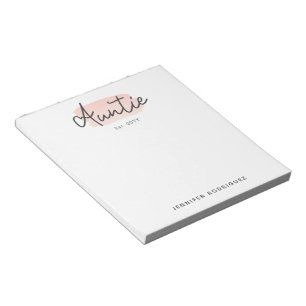 Minimalistische tante Baby Roze penseelstreek Nieu Notitieblok