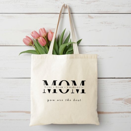 Minimalistische tas met naam Moeder
