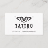 Minimalistische Tattoo artiest QR Code Social Medi Visitekaartje (Voorkant)