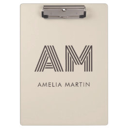 Minimalistische Taupe Beige Geometrische Aangepast Klembord