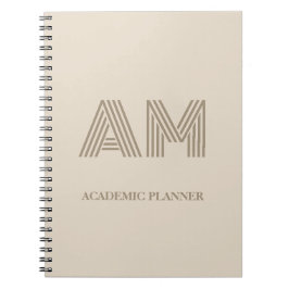 Minimalistische Taupe Beige Geometrische Aangepast Notitieboek