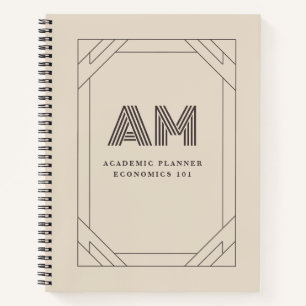 Minimalistische Taupe Beige Geometrische Aangepast Notitieboek