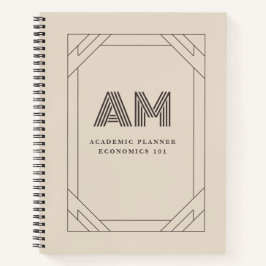 Minimalistische Taupe Beige Geometrische Aangepast Notitieboek