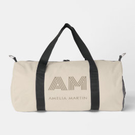 Minimalistische Taupe Beige Geometrische Aangepast Plunjezak