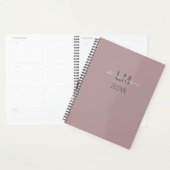 Minimalistische Taupe Blush Monogram Merkenidentit Planner (Display)