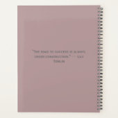 Minimalistische Taupe Blush Monogram Merkenidentit Planner (Achterkant)