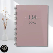 Minimalistische Taupe Blush Monogram Merkenidentit