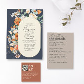 Minimalistische Taupe bruiloft details Informatiekaartje