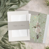 Minimalistische Taupe Bruiloft Uitnodigingen Wikkel