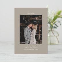 Minimalistische Taupe Elegant Wedding Custom Foto
