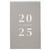 Minimalistische Taupe Foto Kalender (Hoes)
