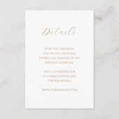 Minimalistische Taupe moderne bruiloft Informatiekaartje (Voorkant)