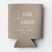 Minimalistische Taupe op een dag weg bruiloft Blikjeskoeler (Voorkant)