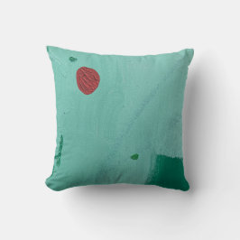 Minimalistische Teal Abstracte Kunst Kussen