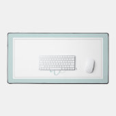 Minimalistische Teal Script Tweegrens Monogram Bureaumat (Keyboard & Muis)