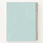 Minimalistische Teal Twee Rand Monogram  Notitieboek (Achterkant)