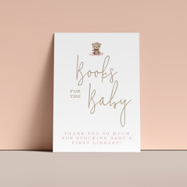 Minimalistische Teddy Bear Baby shower Books voor  Poster
