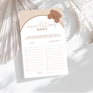 Minimalistische teddybeer dat nummer Baby shower s