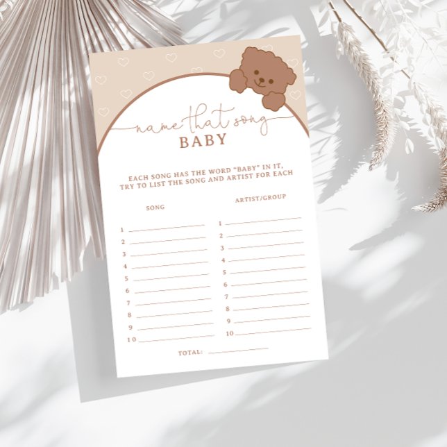 Minimalistische teddybeer dat nummer Baby shower s (Creator heeft geüpload)