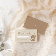 Minimalistische Teddybeer Luierspel Baby Shower
