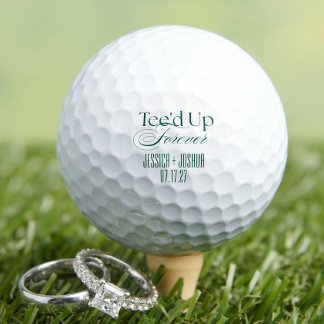 Minimalistische 'Tee'd Up Forever' Huwelijksgunst Golfballen