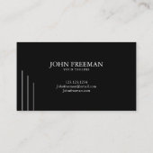 Minimalistische tekenagent voor witscript visitekaartje (Achterkant)