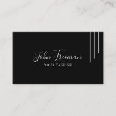 Minimalistische tekenagent voor witscript visitekaartje (Voorkant)