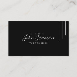 Minimalistische tekenagent voor witscript visitekaartje