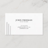 Minimalistische tekenagent voor zwarte scripts visitekaartje (Achterkant)