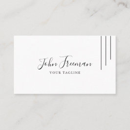 Minimalistische tekenagent voor zwarte scripts visitekaartje