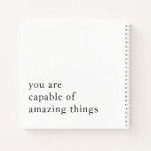 Minimalistische Tekst Aangepast 2 Motivatie prijso Notitieboek (Achterkant)