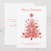 Minimalistische tekst Modern Merry Christmas Feestdagenkaart (Voorkant / Achterkant)