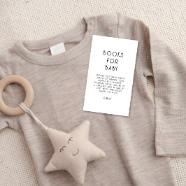 Minimalistische Tekst Zwart Wit Boeken voor Baby s Informatiekaartje